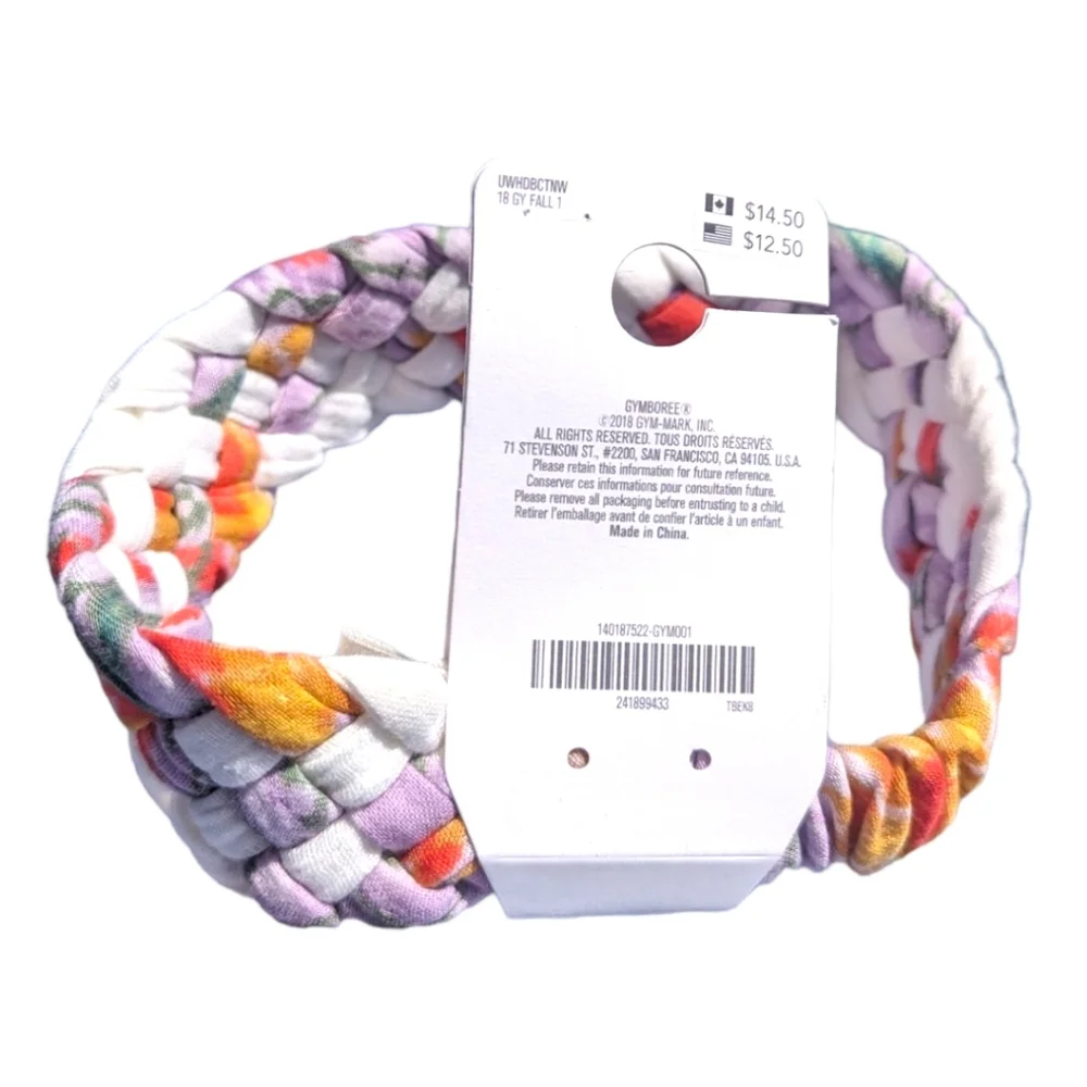 Gymboree OS Purple/Green/Yellow/Red Woven Headband